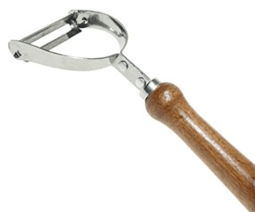 Fruit and Vegetable Peeler Stainless Steel with Wooden Handle - Image 2